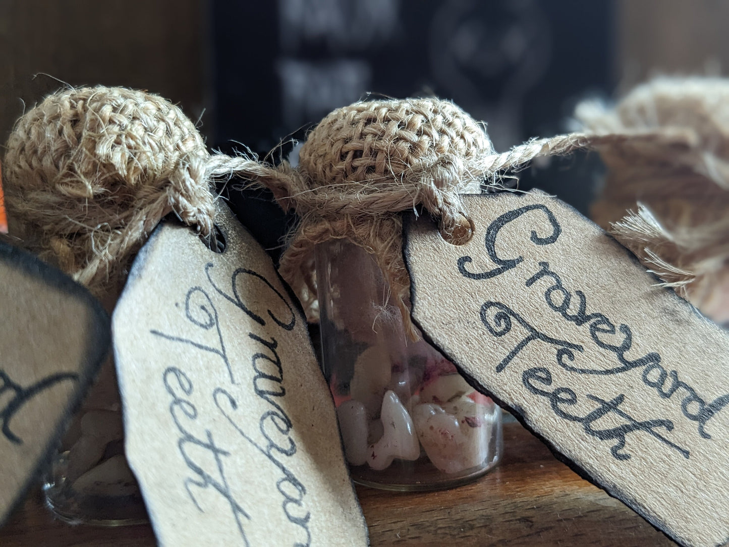 Graveyard Teeth, potion ingredient faux taxidermy