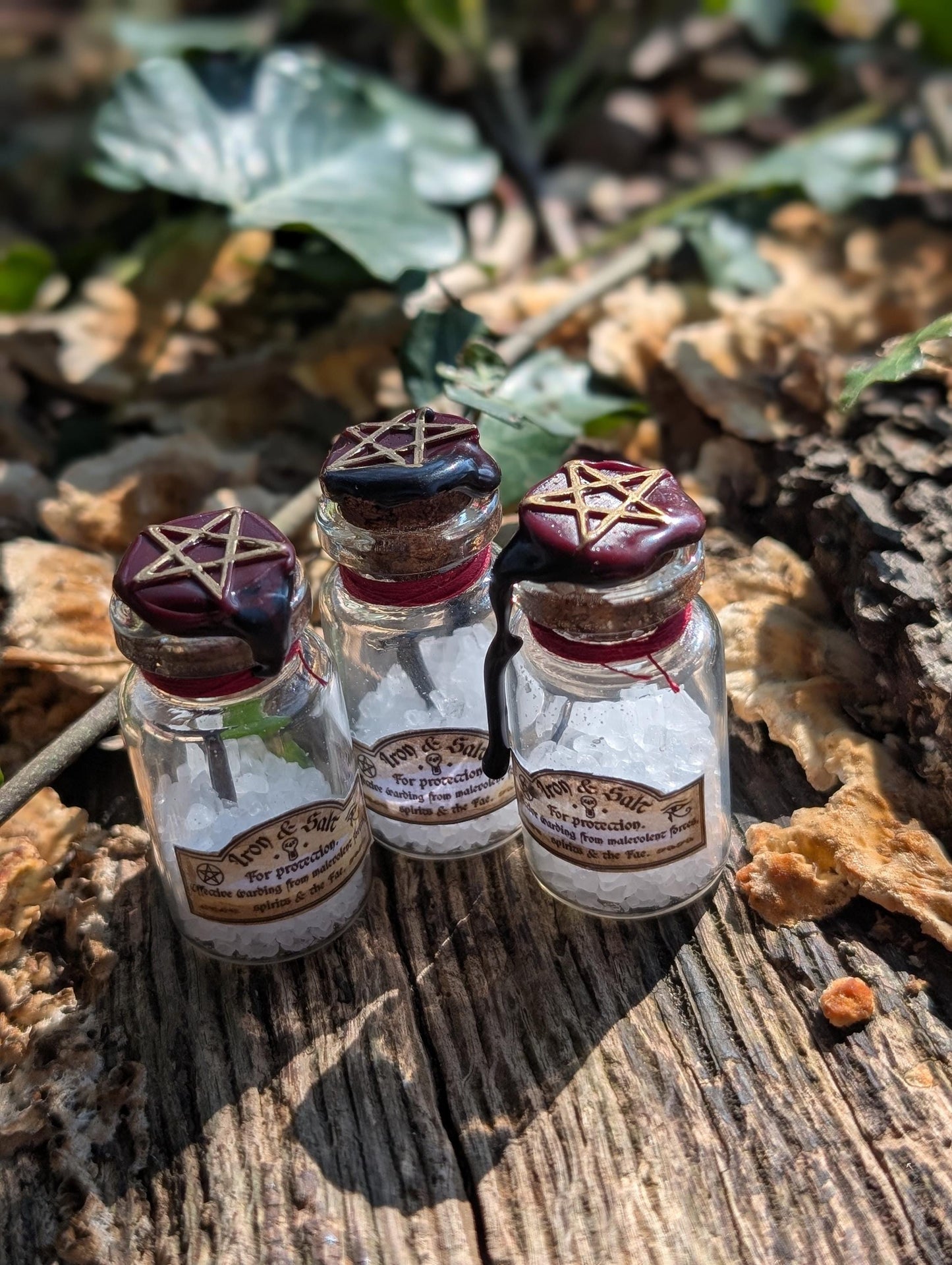 Iron and Salt protection spell bottle