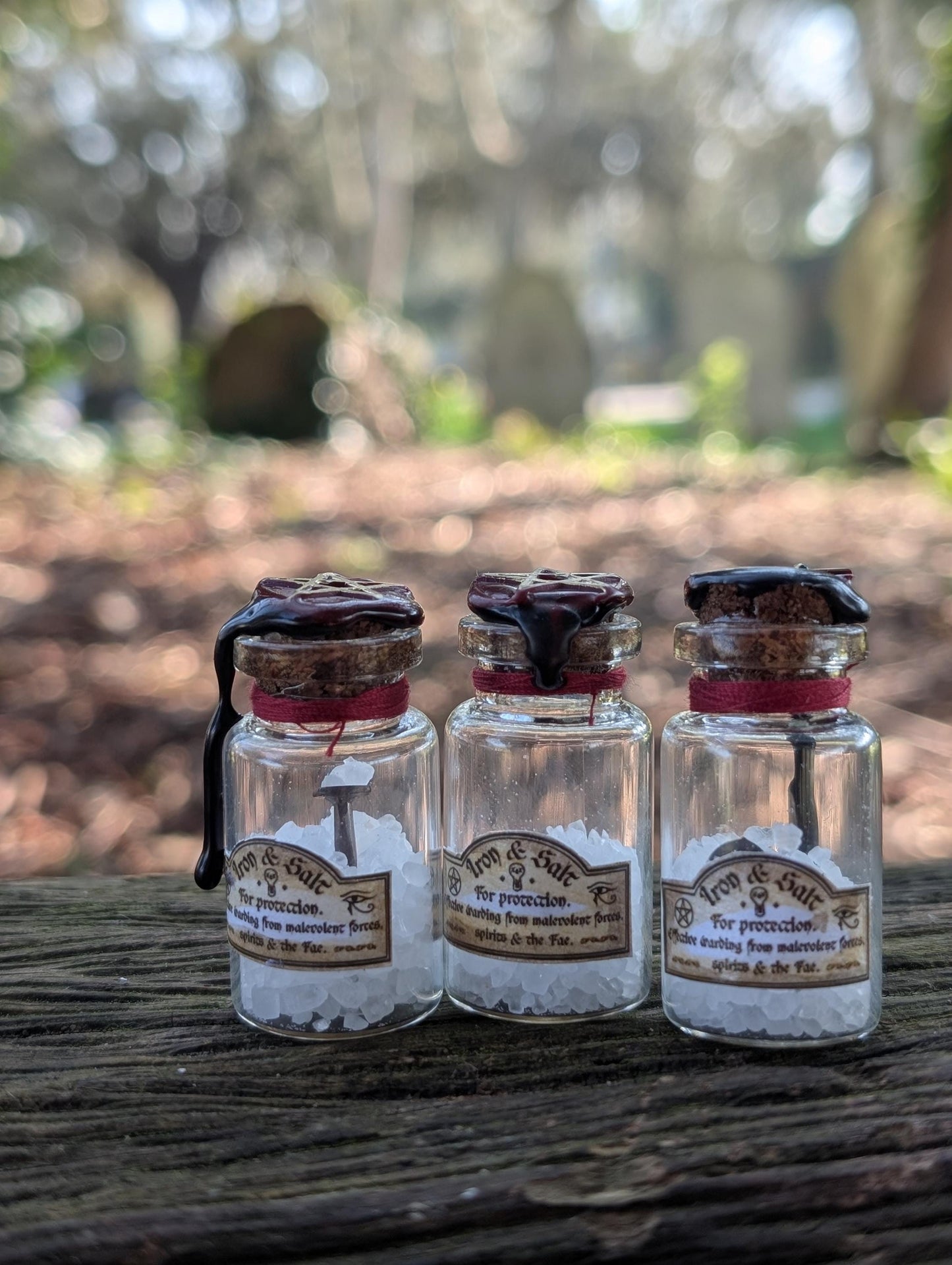 Iron and Salt protection spell bottle