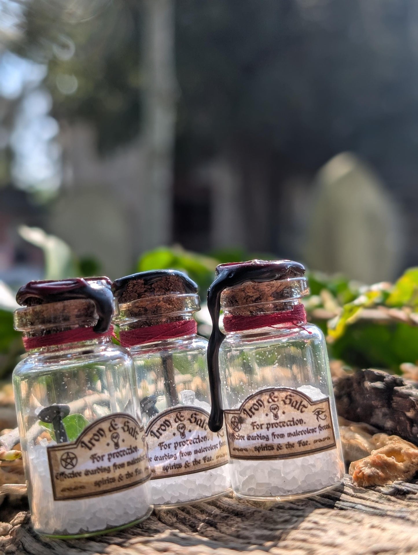 Iron and Salt protection spell bottle