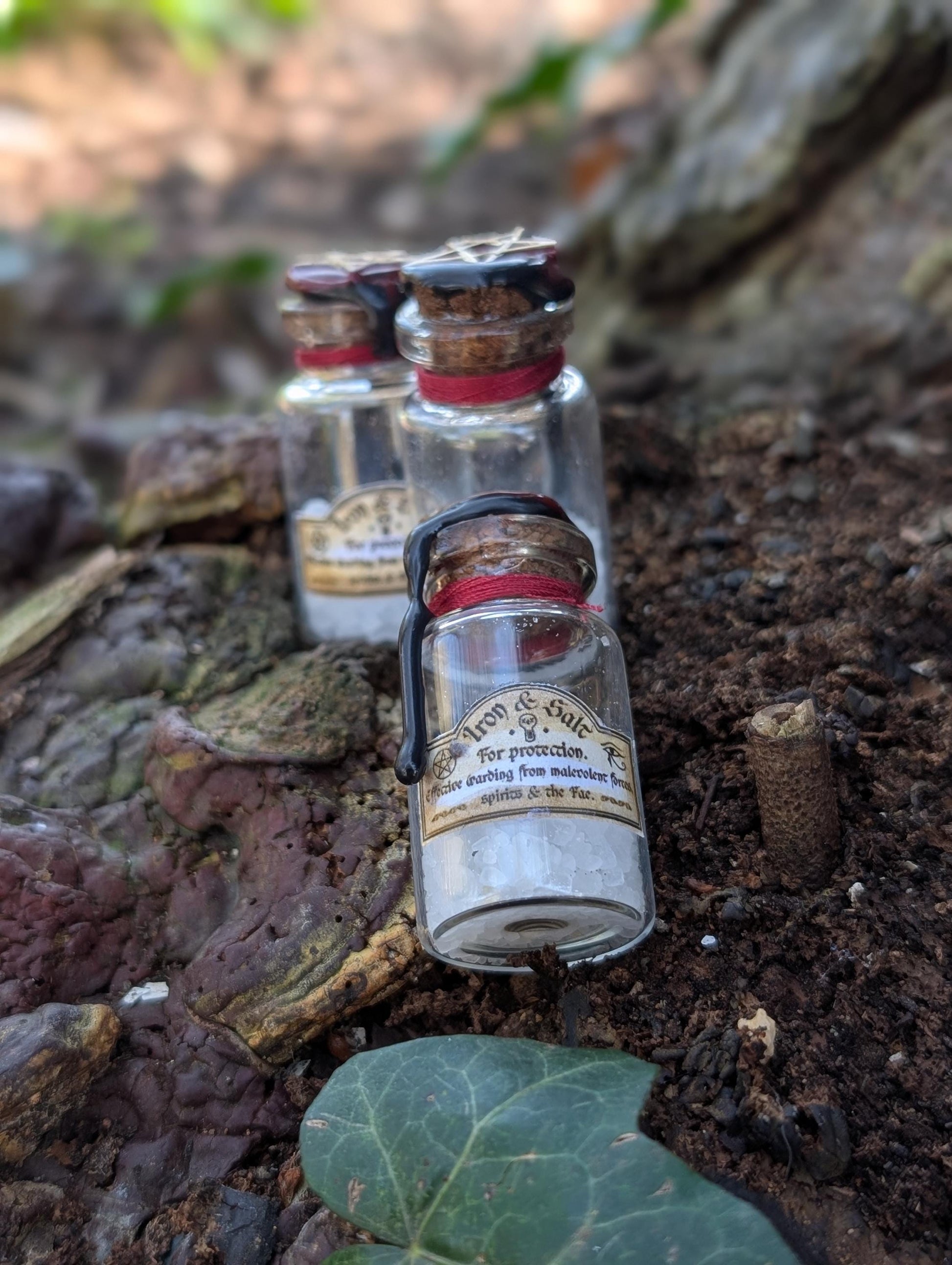 Iron and Salt protection spell bottle
