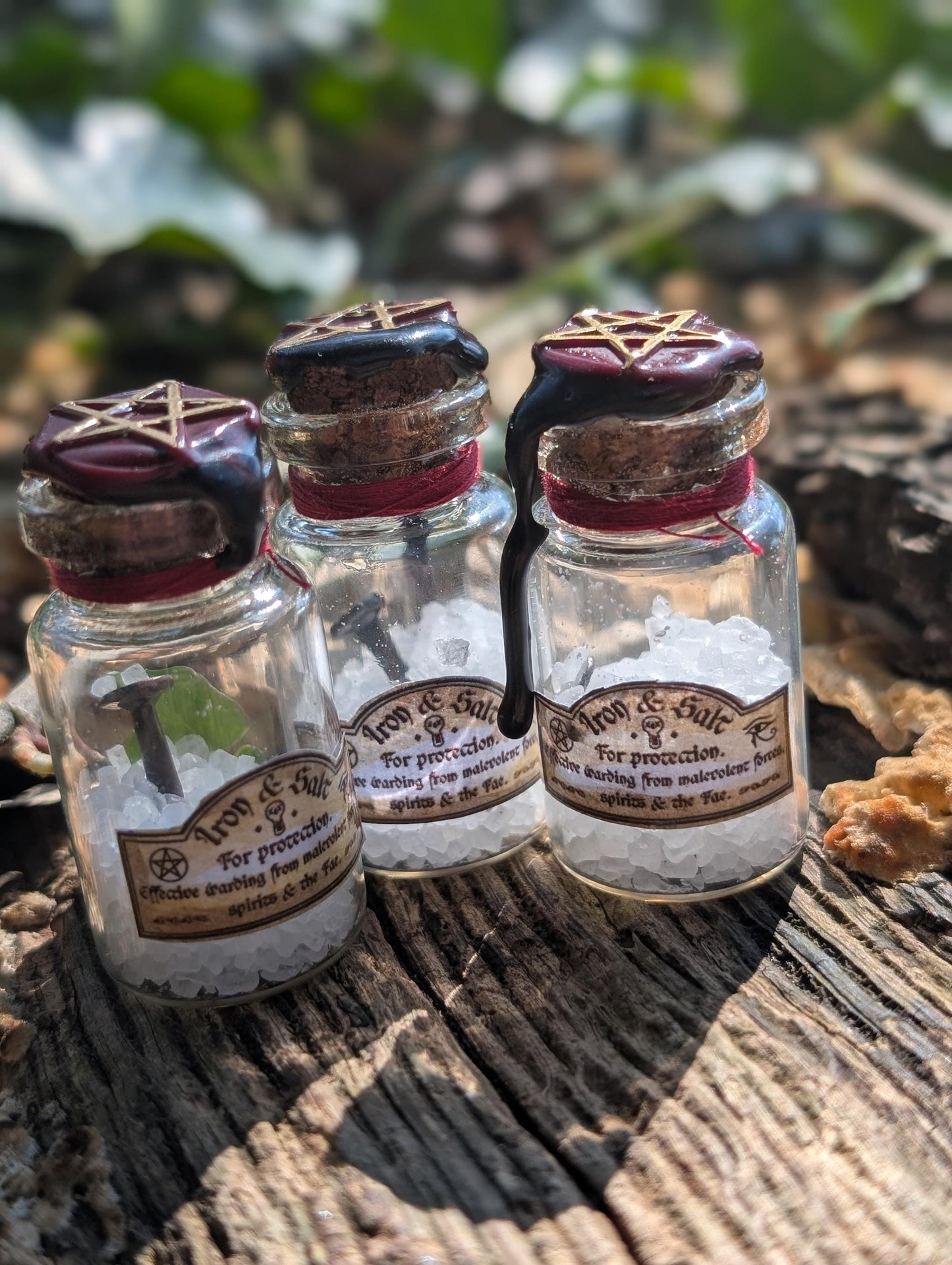 Iron and Salt protection spell bottle