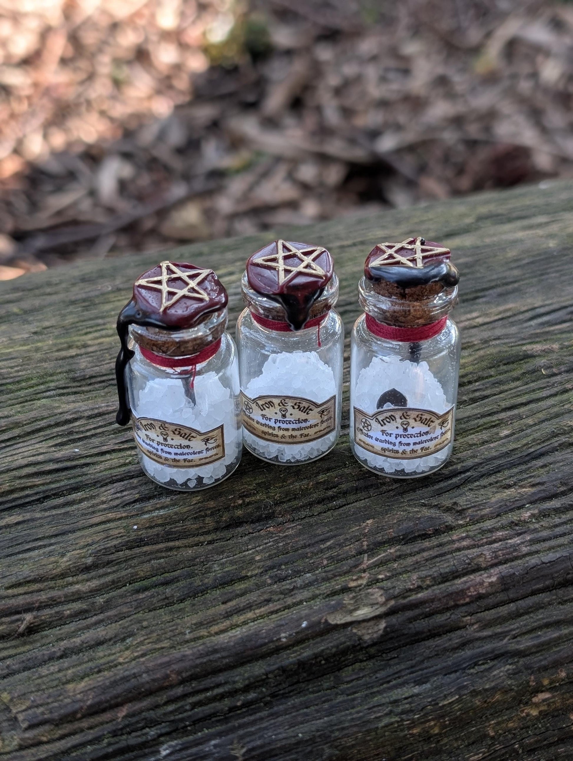 Iron and Salt protection spell bottle