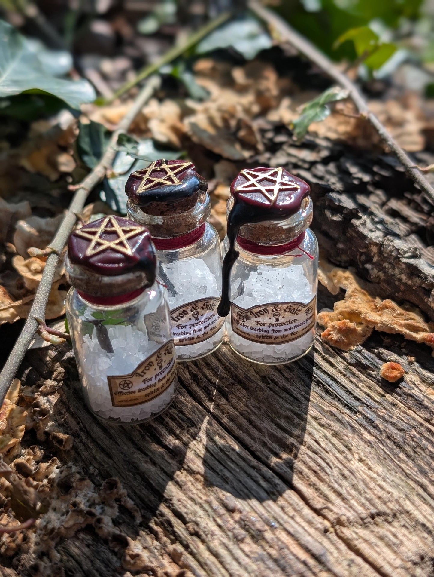 Iron and Salt protection spell bottle