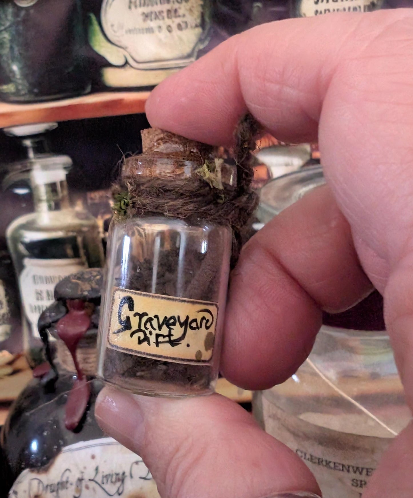 Graveyard Dirt potion ingredient bottle