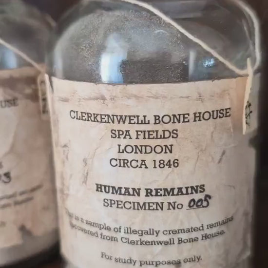 Human Remains Specimen bottle (Faux cremations)