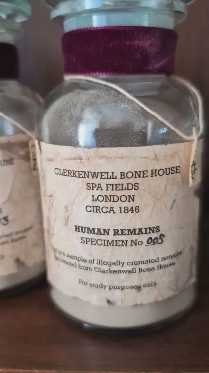 Human Remains Specimen bottle (Faux cremations)